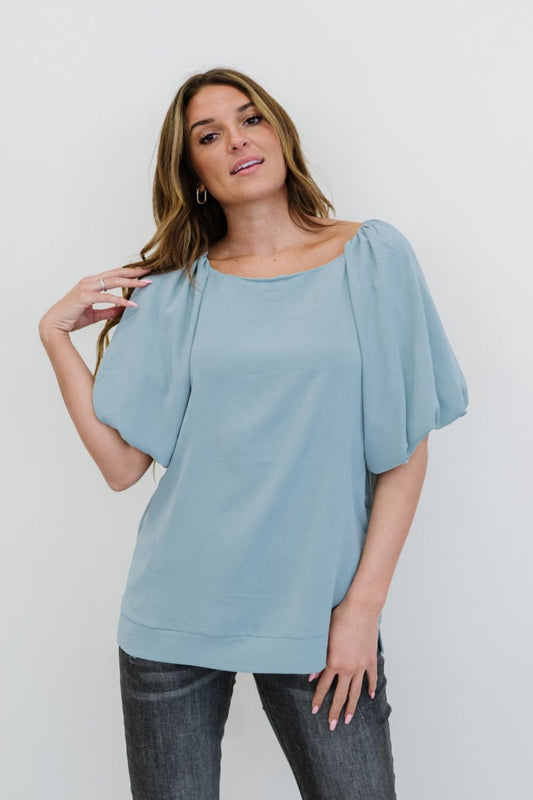 Sweet Bliss Full Size Run Puff Sleeve Blouse