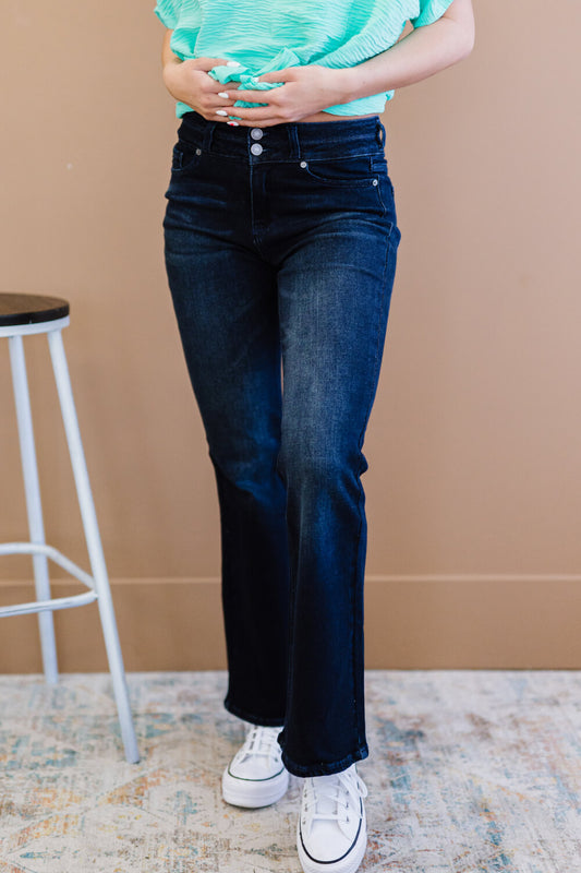 Denim Obsession Full Size Run Flare Jeans