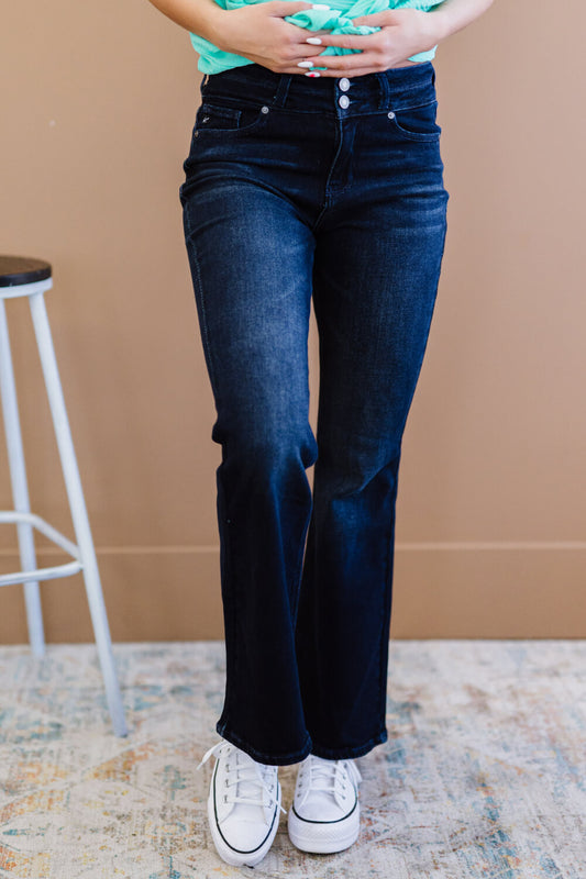 Denim Obsession Full Size Run Flare Jeans